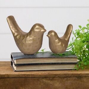 Elegant Cast Iron Bird Statue